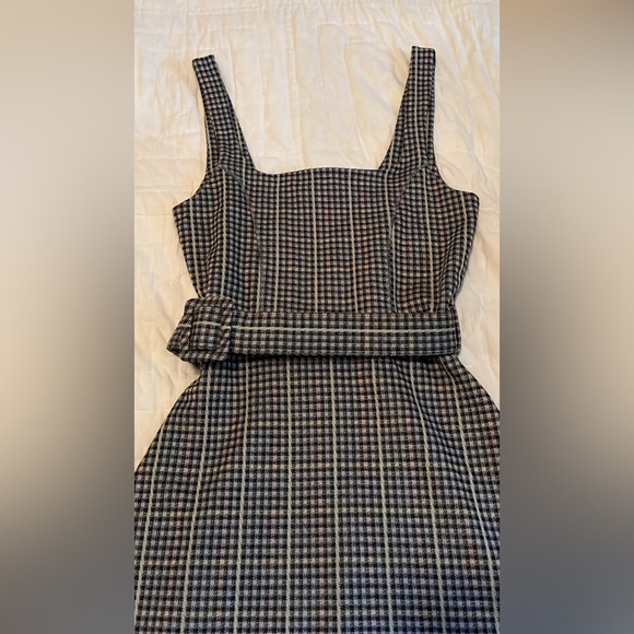 TOPSHOP plaid belted mini dress - Picture 4 of 4